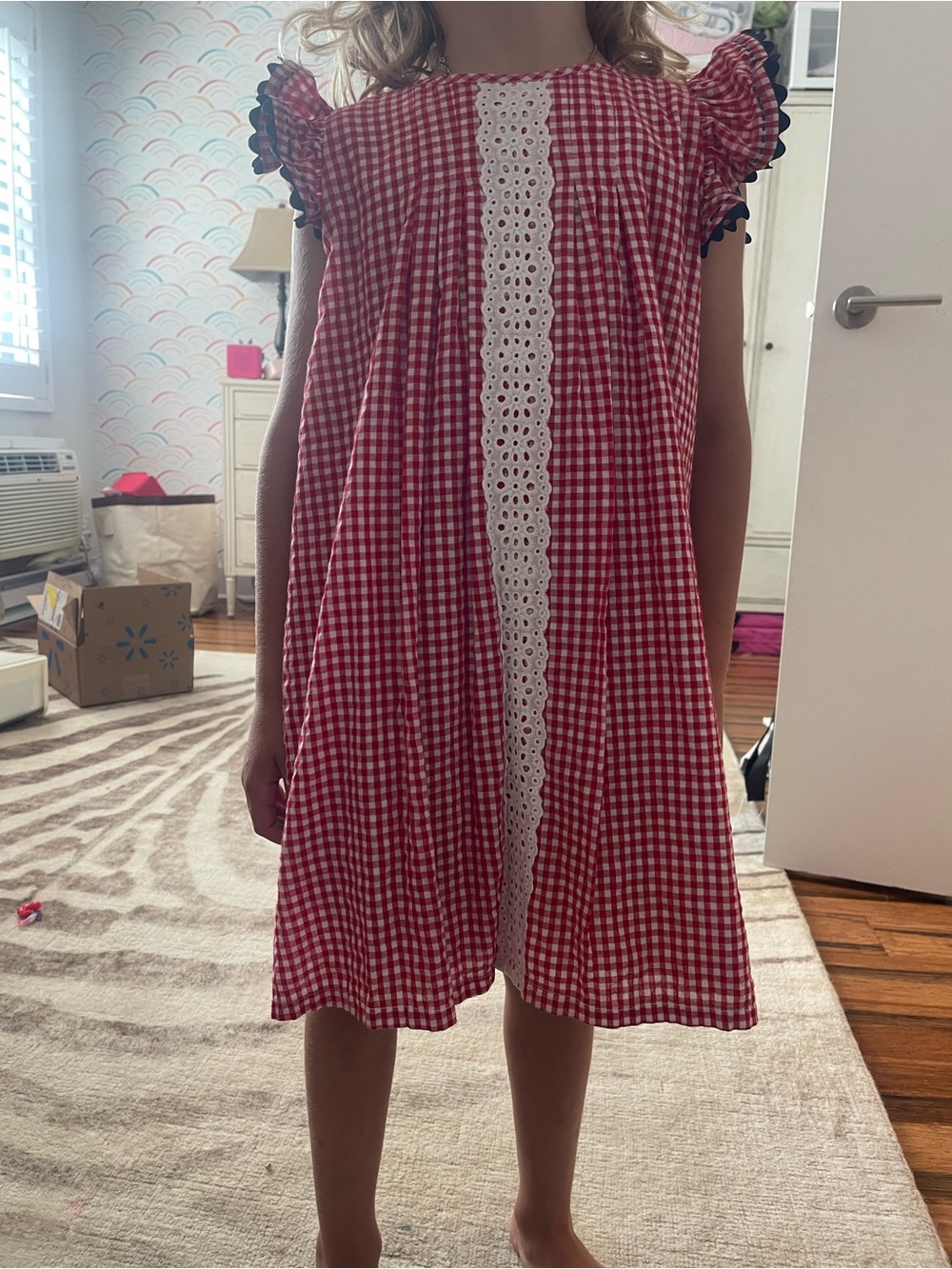 Proper Peony Red Gingham Dress
